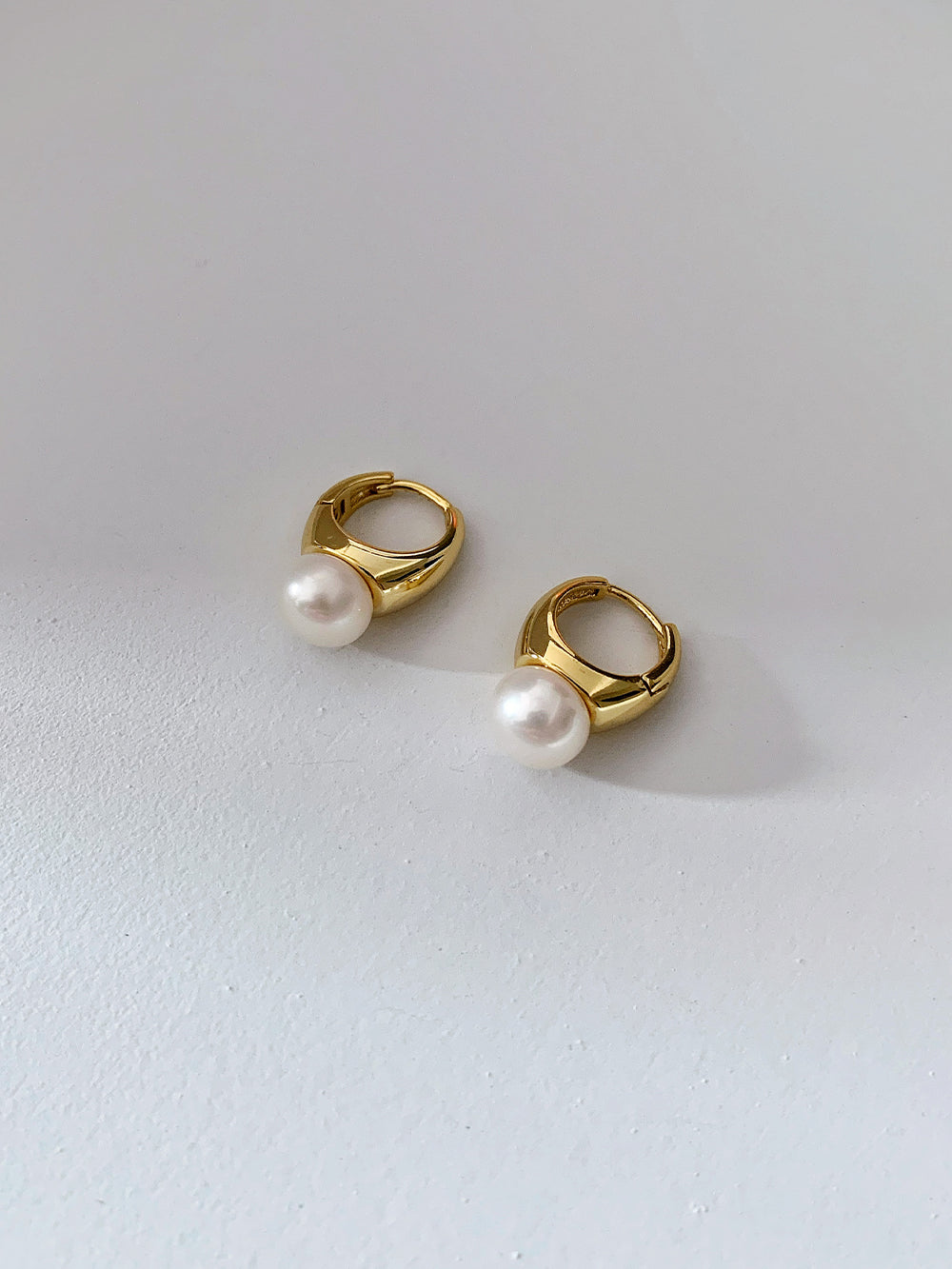 925 Silver Pearl Hoop Earrings – In free land