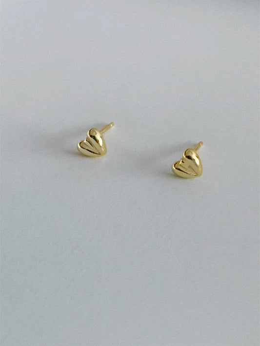 925 Silver Flex Heart Stud Earrings