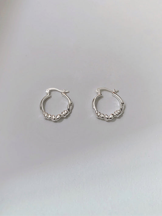 925 Silver Rope Twist Binded Hoop Earrings