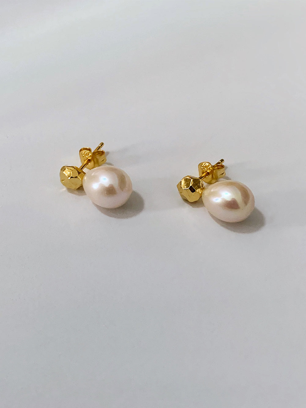 925 Silver Baroque Pearl Stud Earrings