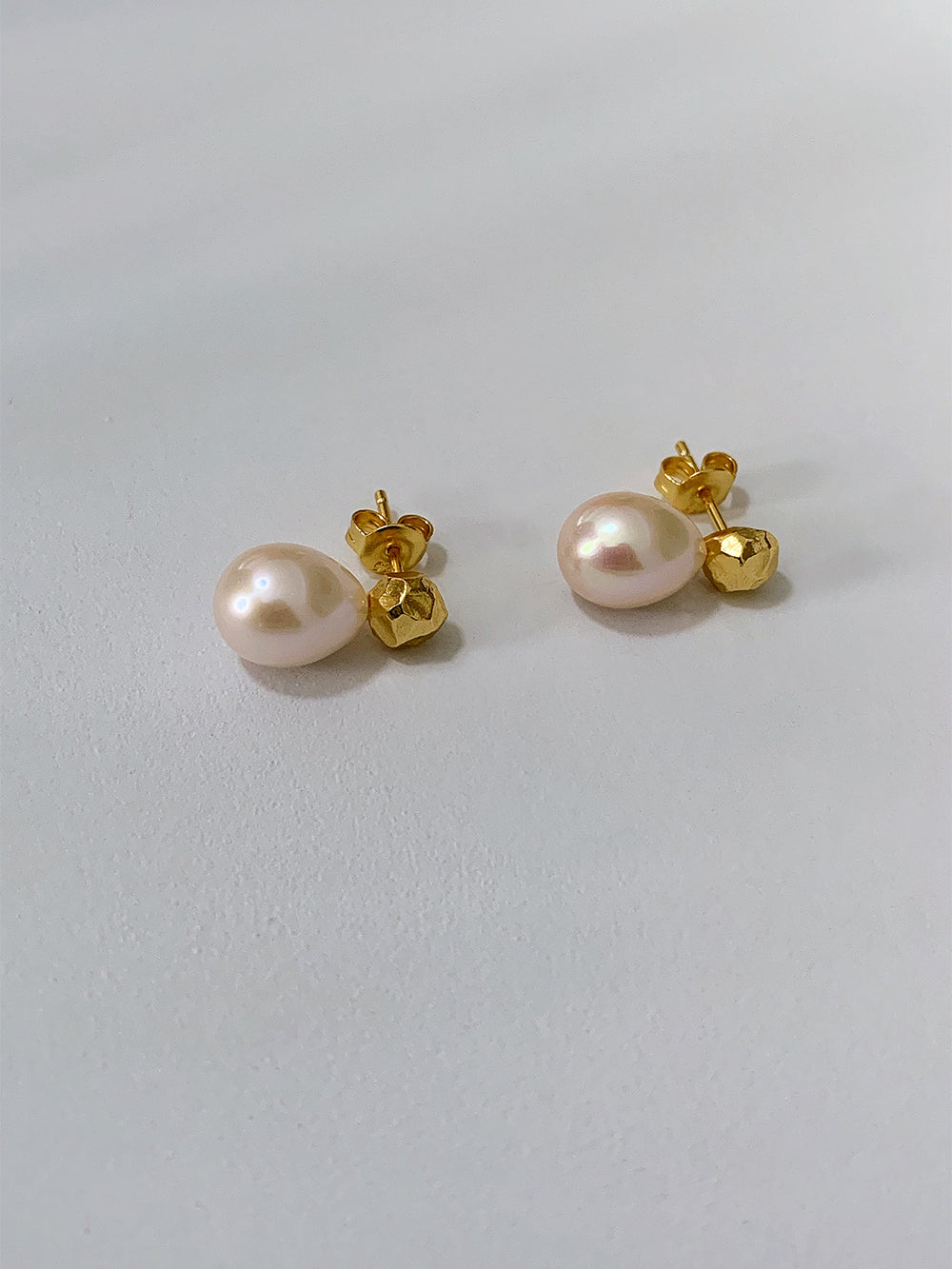 925 Silver Baroque Pearl Stud Earrings