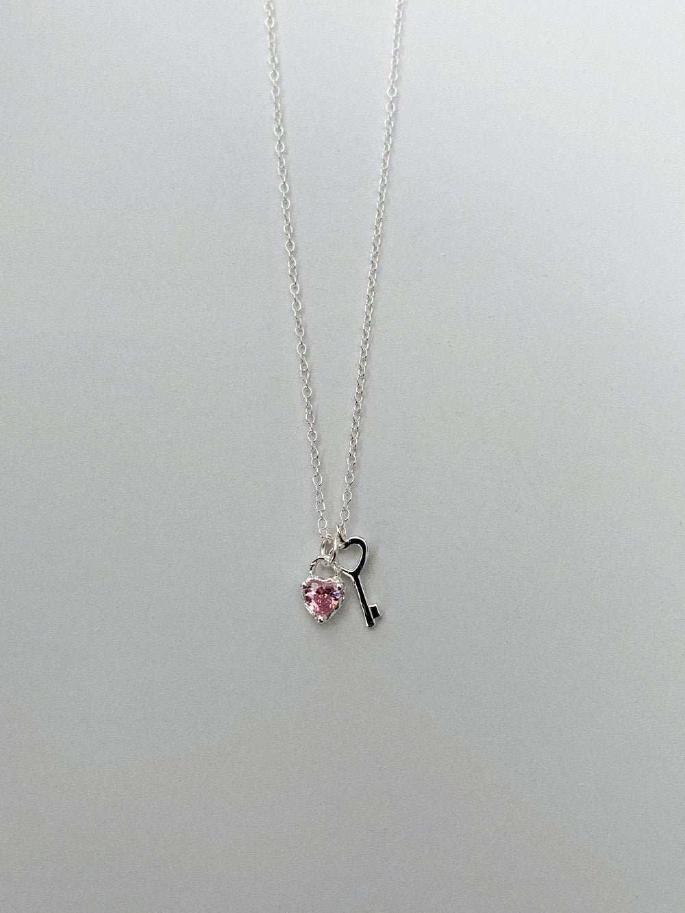 925 Silver Key Of Heart Necklace