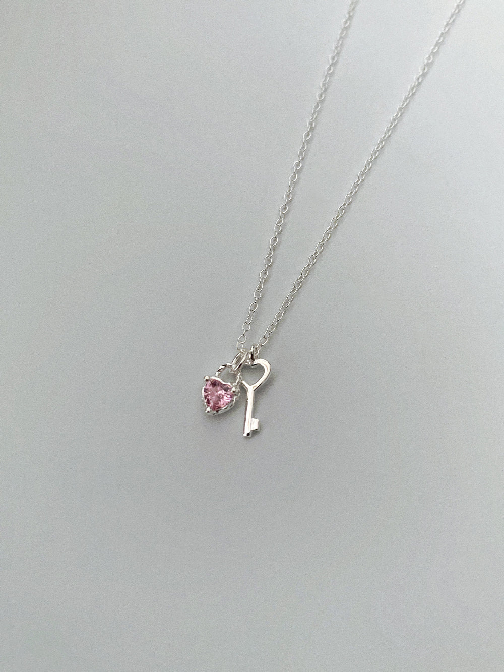 925 Silver Key Of Heart Necklace