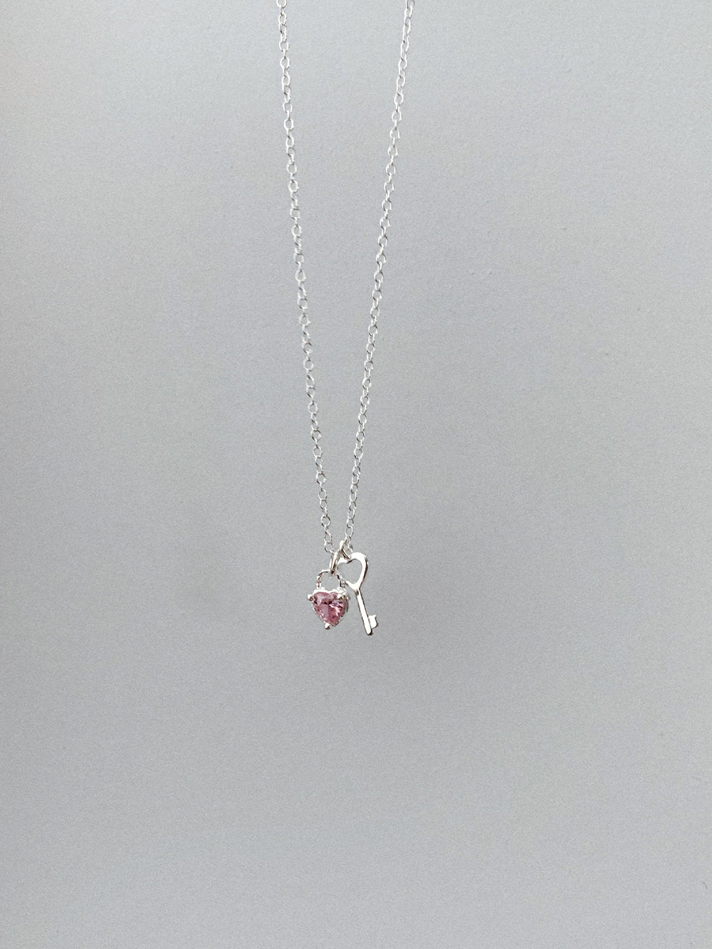 925 Silver Key Of Heart Necklace