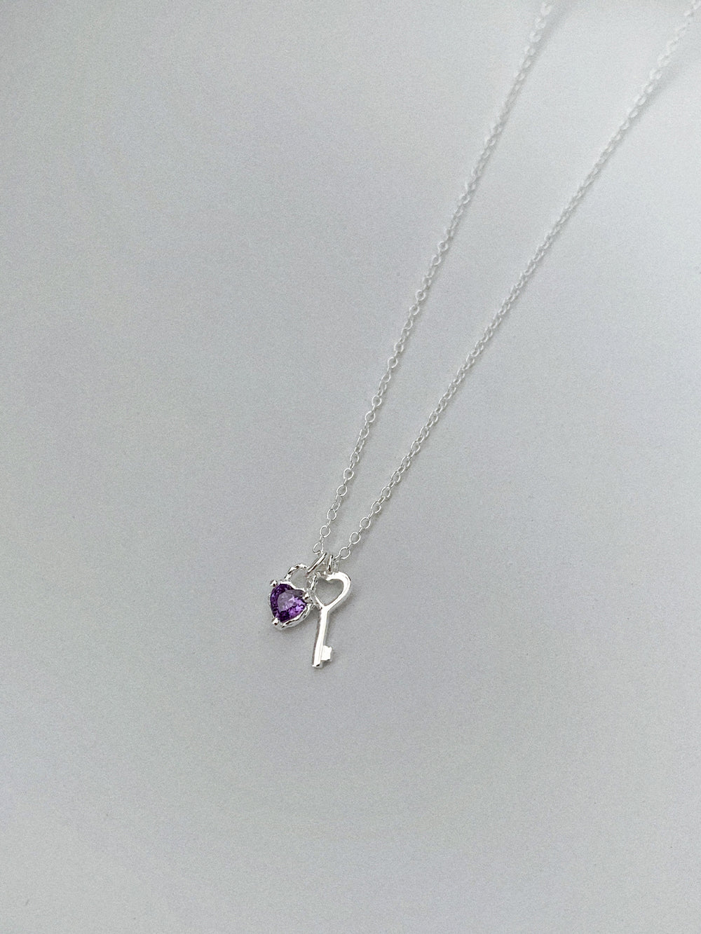 925 Silver Key Of Heart Necklace