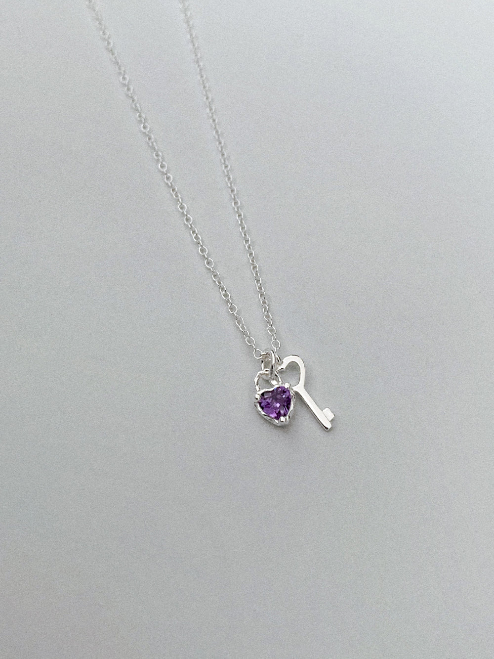 925 Silver Key Of Heart Necklace