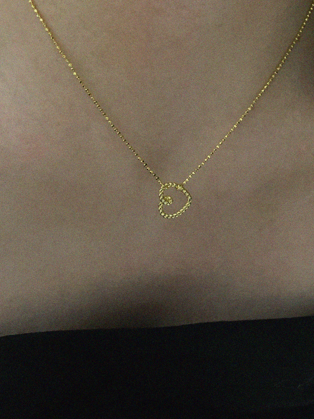 925 Silver Hollow Heart Necklace