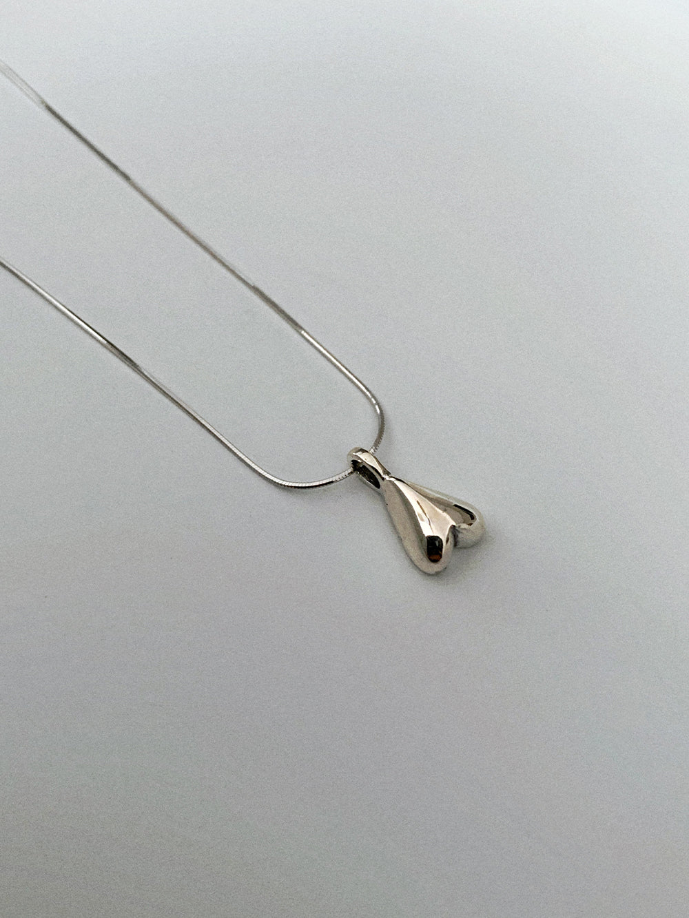 925 Silver Inverted Heart Necklace