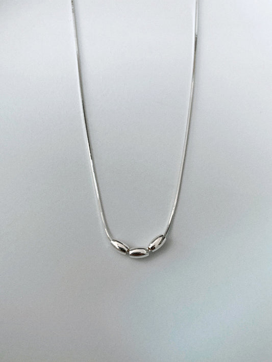 925 Silver Beans Pendant Necklace