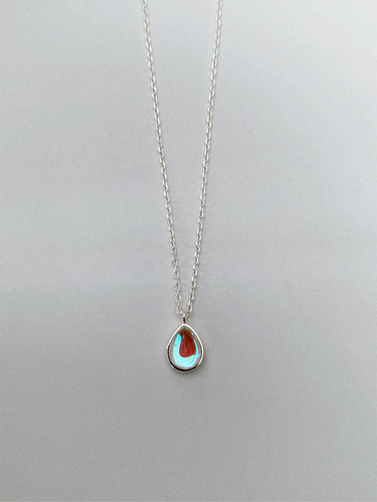 925 Silver Teardrop Moonstone Necklace