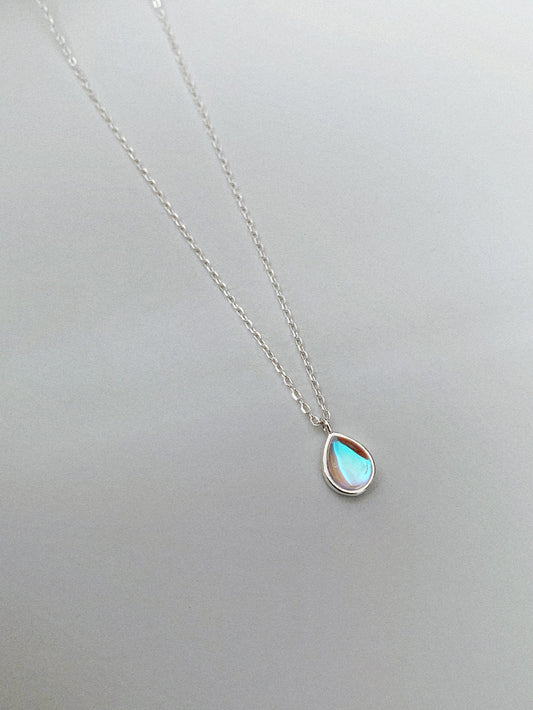 925 Silver Teardrop Moonstone Necklace