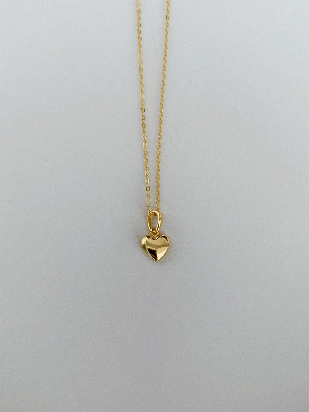 Signature Gold Puffed Heart Pendant Necklace in 14k Gold - Macy's
